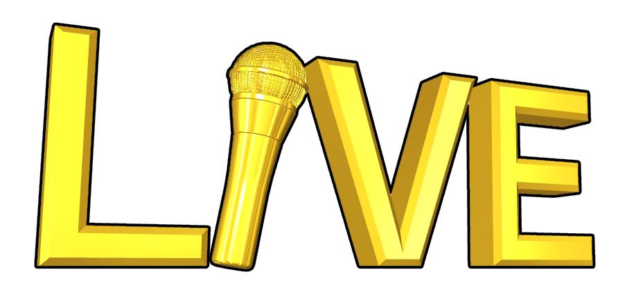 文字　LIVE　マイク